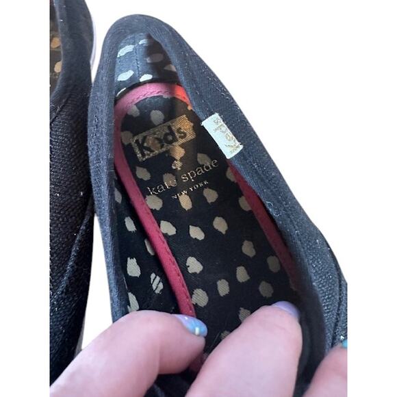 Kate Spade X Keds Black Laceless Slip on Flat Sneakers Women Sz 5.5 - Picture 9 of 9